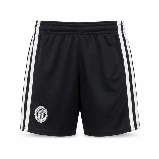 Front view of Adidas boys’ black athletic shorts 5-6 years football sports wear