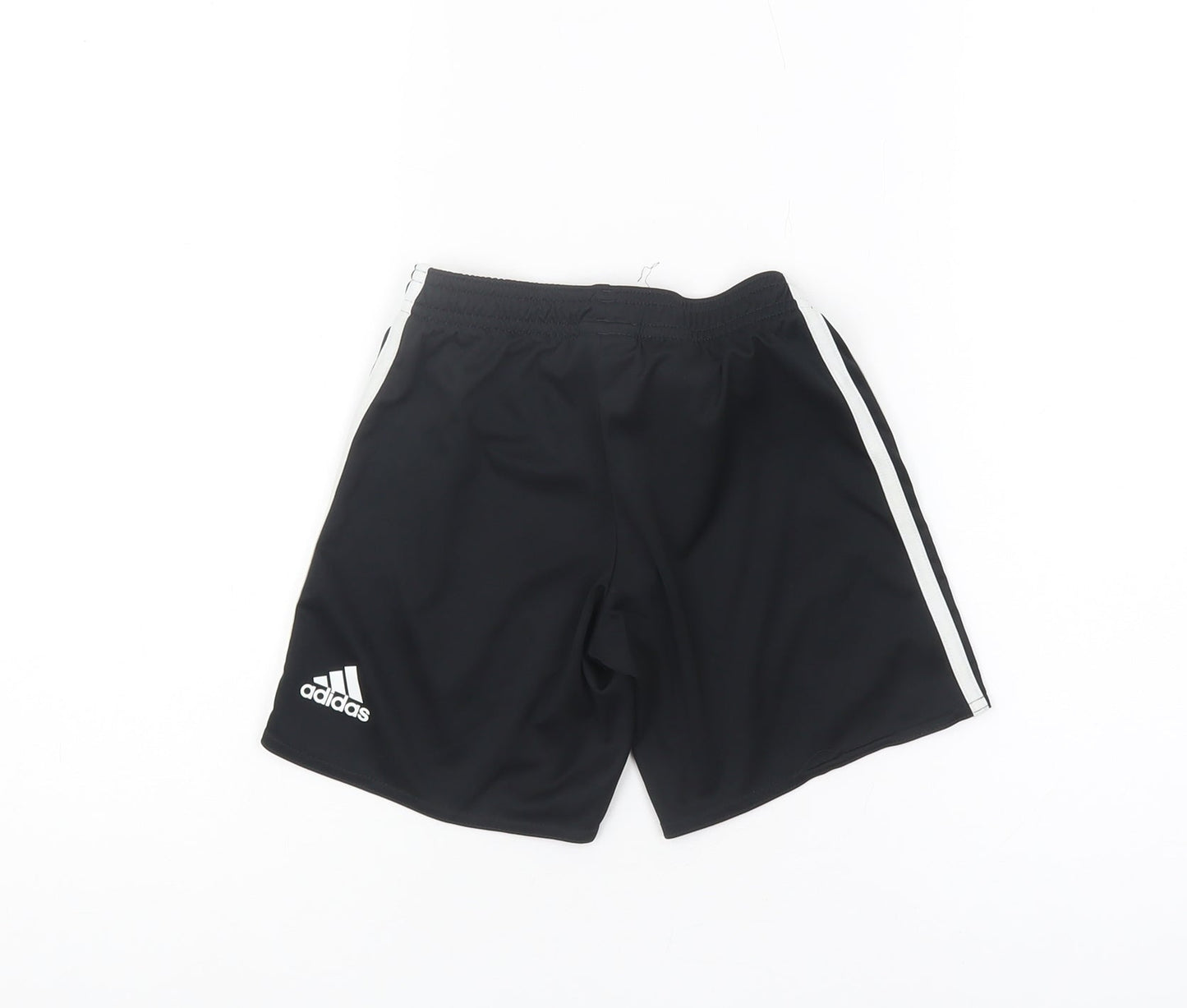 Adidas Boys Black Athletic Shorts 5-6 Years Football Sports Wear