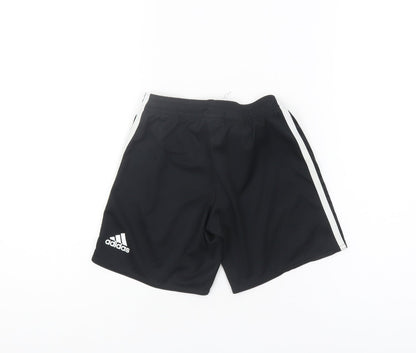 Adidas Boys Black Athletic Shorts 5-6 Years Football Sports Wear