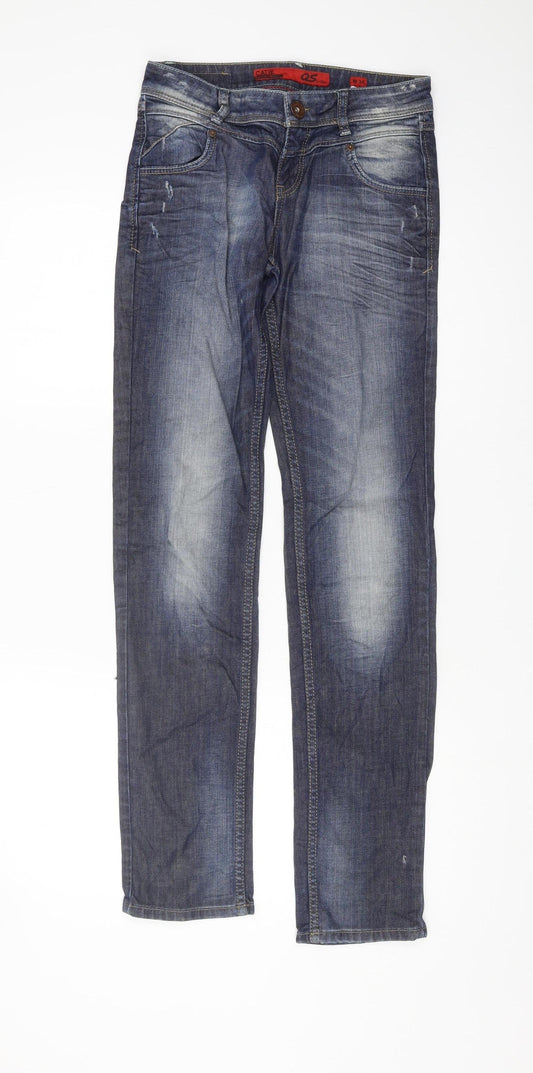 Mens UK Size 34 QS by s.Oliver Slim Fit Straight Blue Jeans