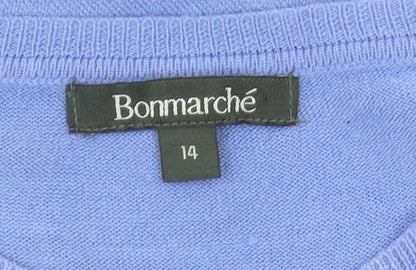 Womens UK Size 14 Bonmarché Purple Pullover Jumper