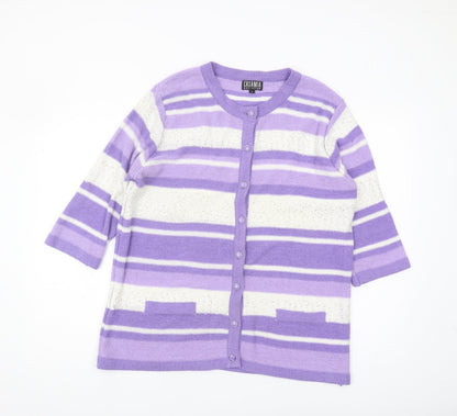 Womens UK Size L Casamia Exclusive Purple Cardigan Jumper