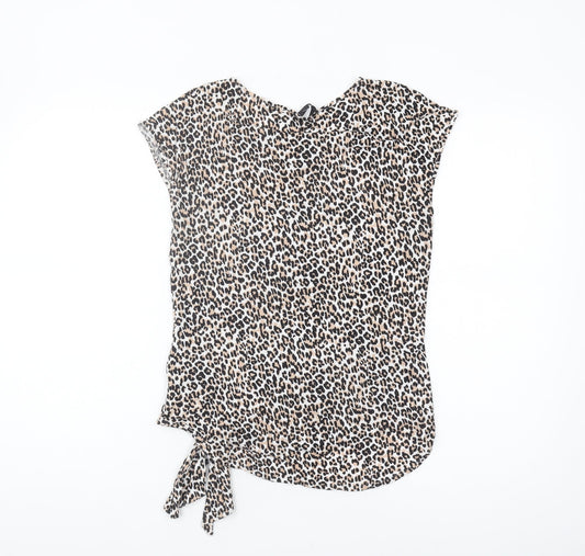 Karen Millen Women's Leopard Print Tie T-Shirt