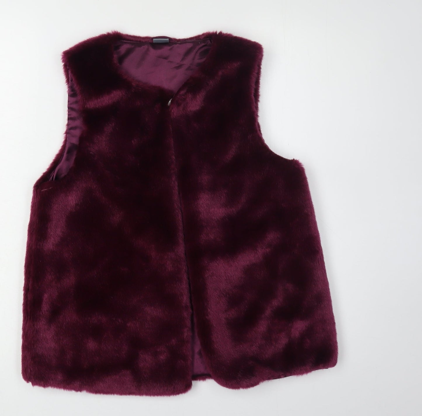 Next Girls Red Faux Fur Bodywarmer 14 Years