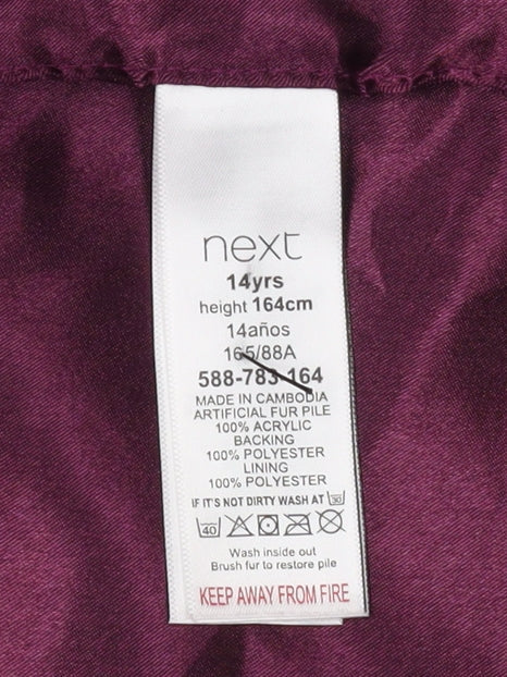 Next Girls Red Faux Fur Bodywarmer 14 Years