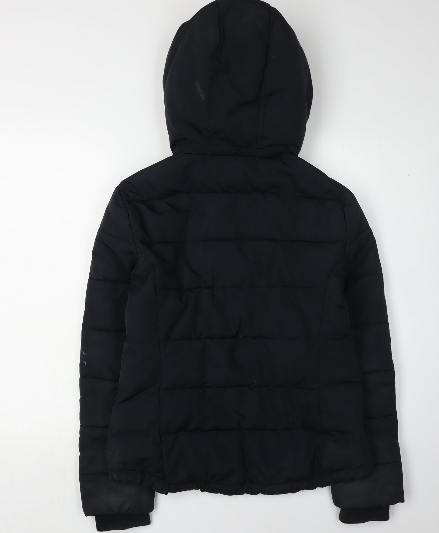 Womens UK Size 10 Topshop Black Puffer Jacket