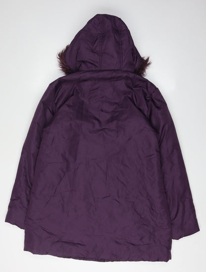 Anne de Lancay Women's Purple Quilted Coat Size 10/12