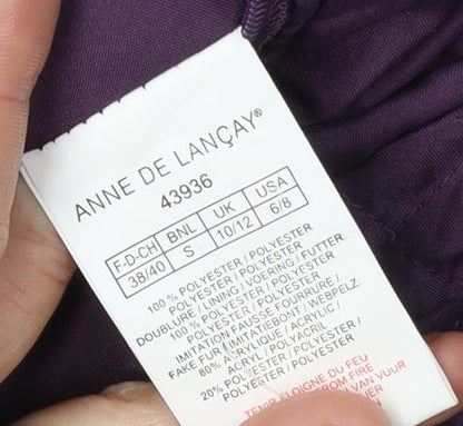 Anne de Lancay Women's Purple Quilted Coat Size 10/12