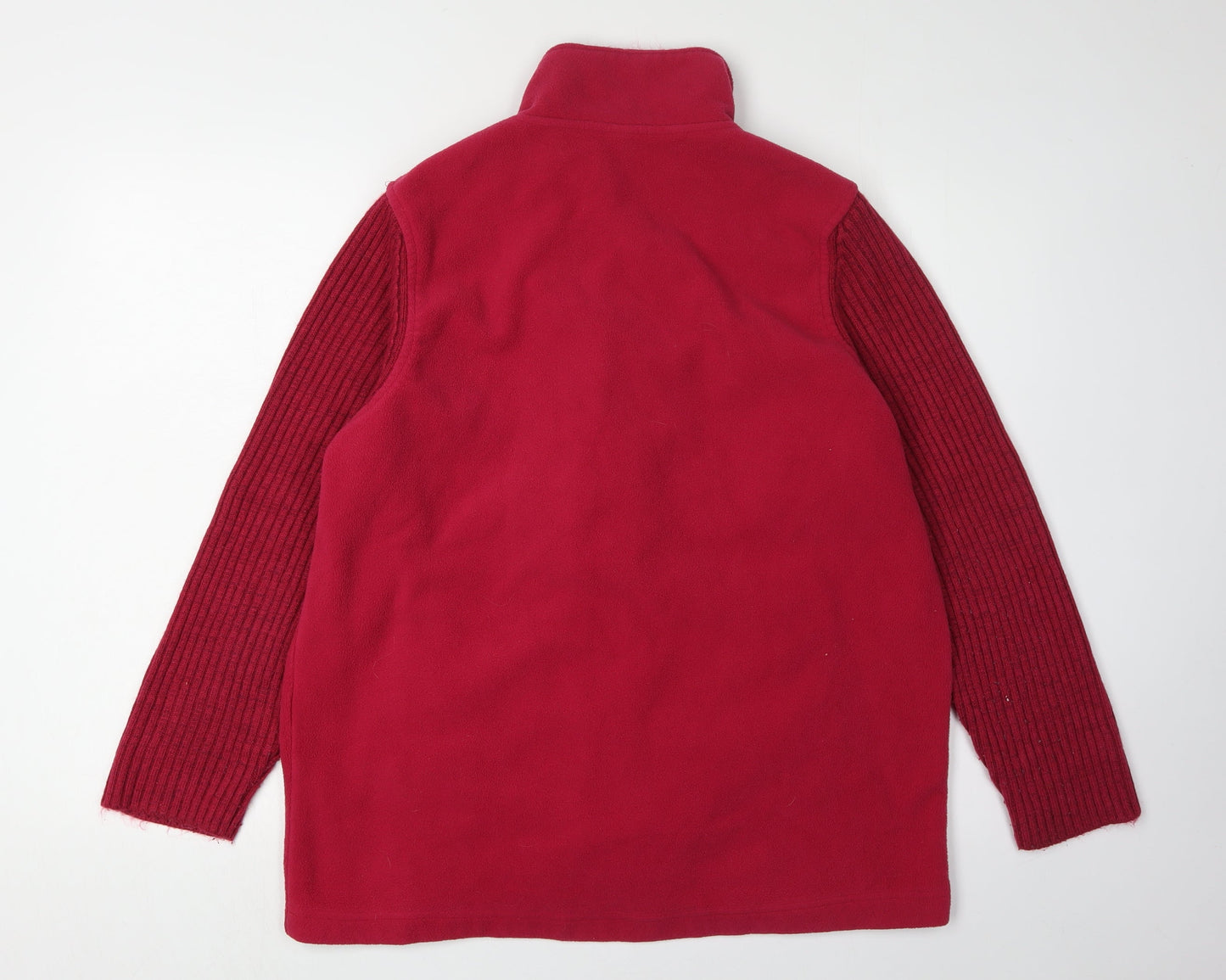 Damart Women's Red Basic Jacket Size 18/20, Embroidered