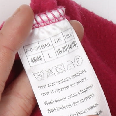 Damart Women's Red Basic Jacket Size 18/20, Embroidered