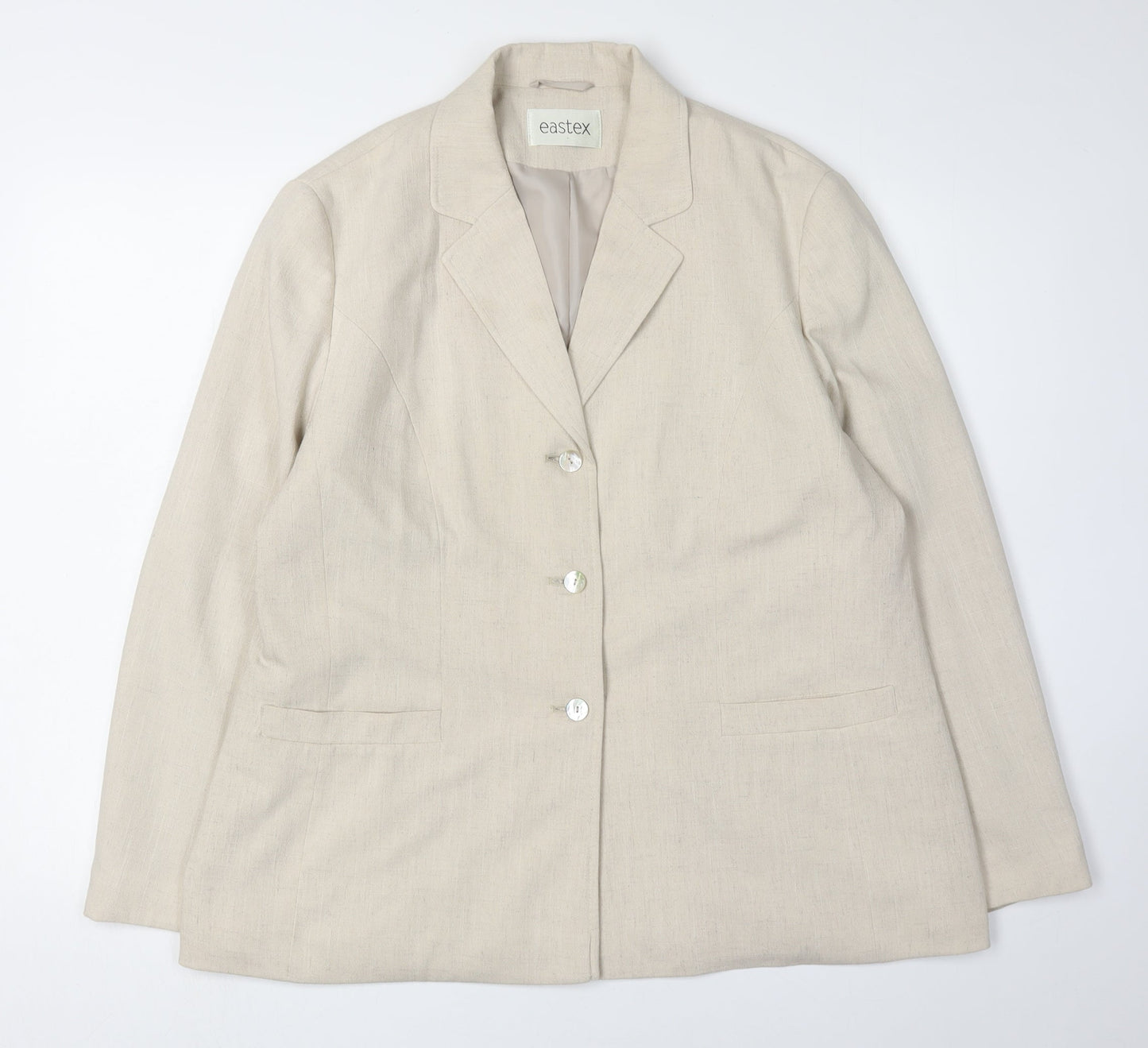 Eastex Women's Beige Suit Jacket Size 18