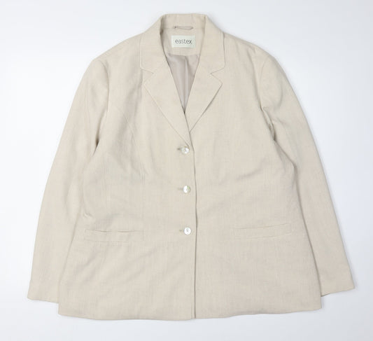 Eastex Women's Beige Suit Jacket Size 18