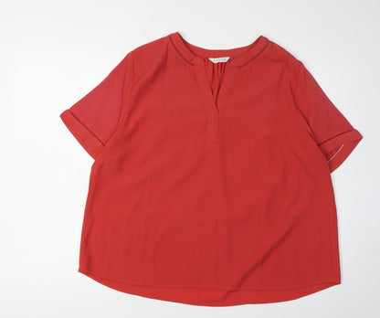 Womens UK Size 18 Eastex Red  Blouse
