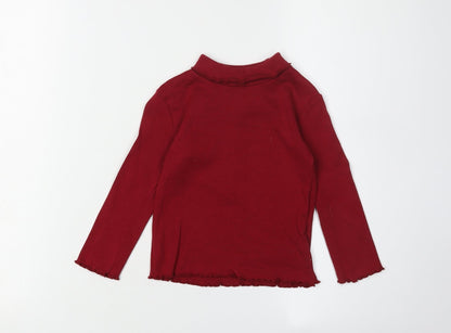 SoulCal & Co Girls Red Long Sleeve Top 4-5 Years