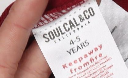 SoulCal & Co Girls Red Long Sleeve Top 4-5 Years