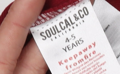 SoulCal & Co Girls Red Long Sleeve Top 4-5 Years