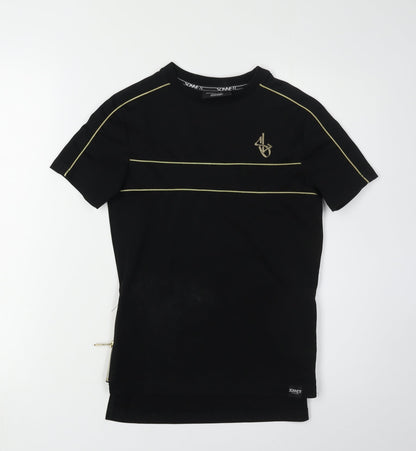 Sonnet London Boys Black T-Shirt, 8-10 Years, Short Sleeve