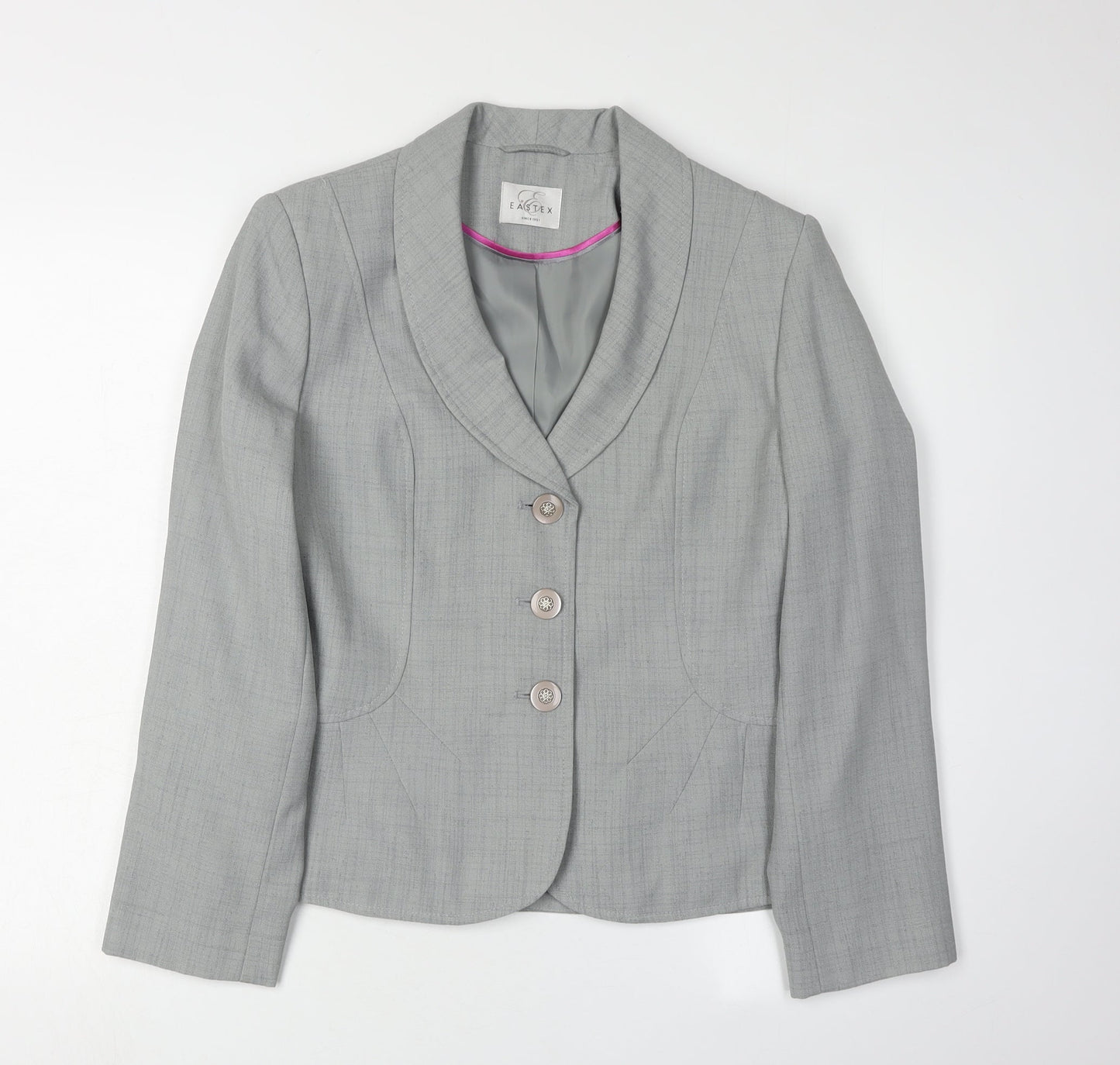 Eastex Women's Grey Suit Jacket Blazer Size 10