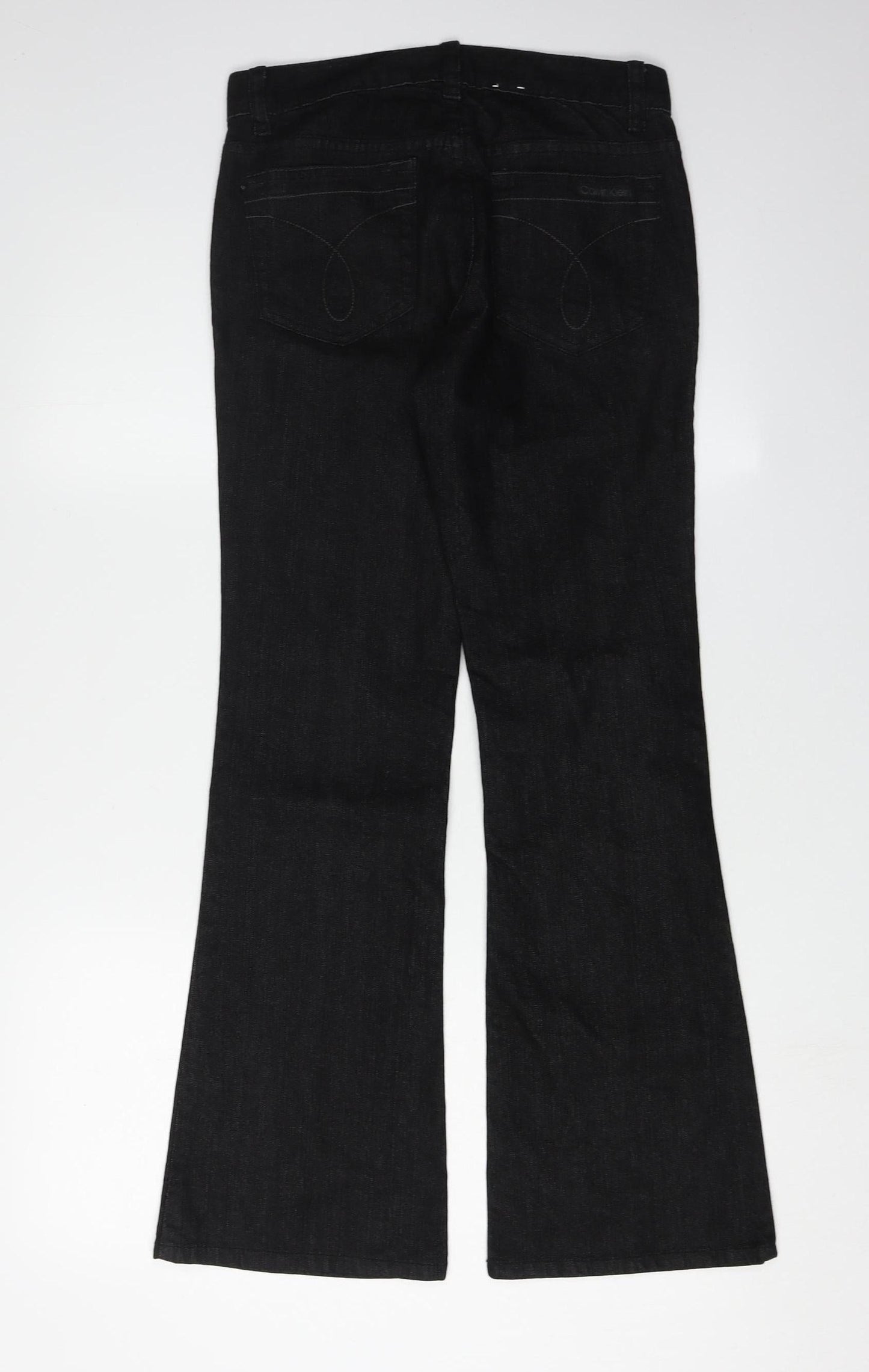Calvin Klein Women's Black Flared Jeans Size 25