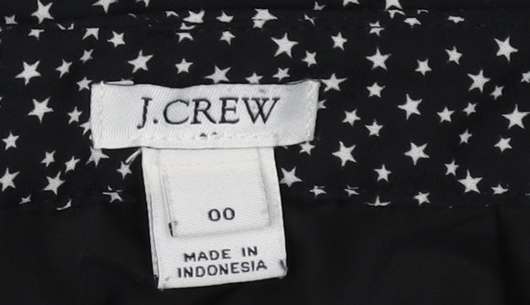 J.Crew Women's Black Polyester Skirt Size 2XS