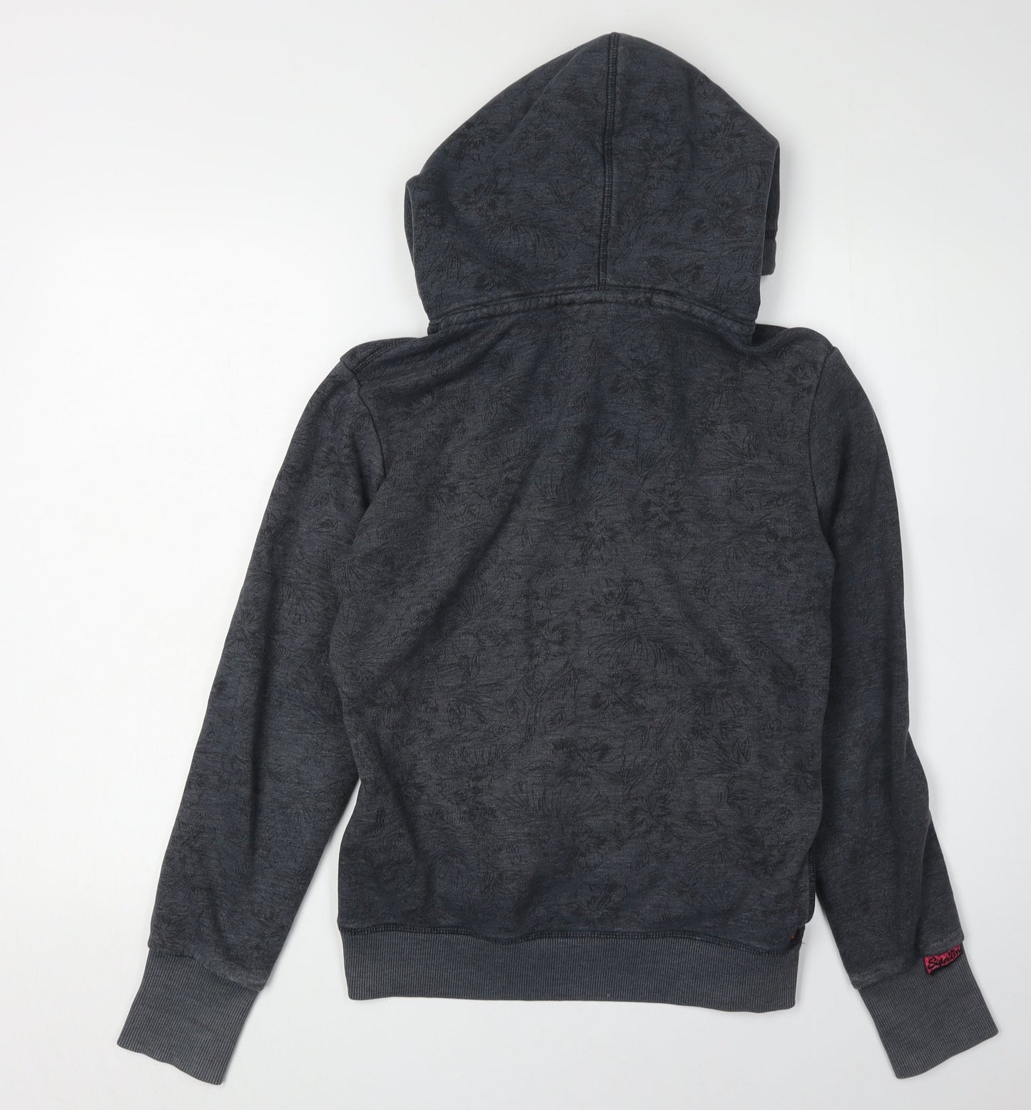 Womens UK Size S Superdry Grey Full Zip Hoodie