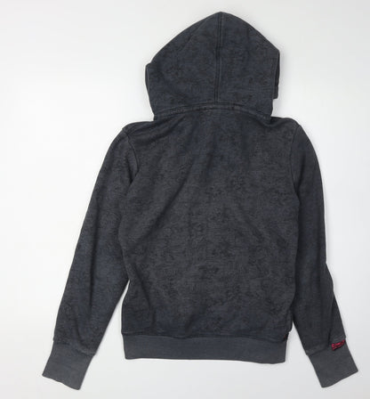 Womens UK Size S Superdry Grey Full Zip Hoodie