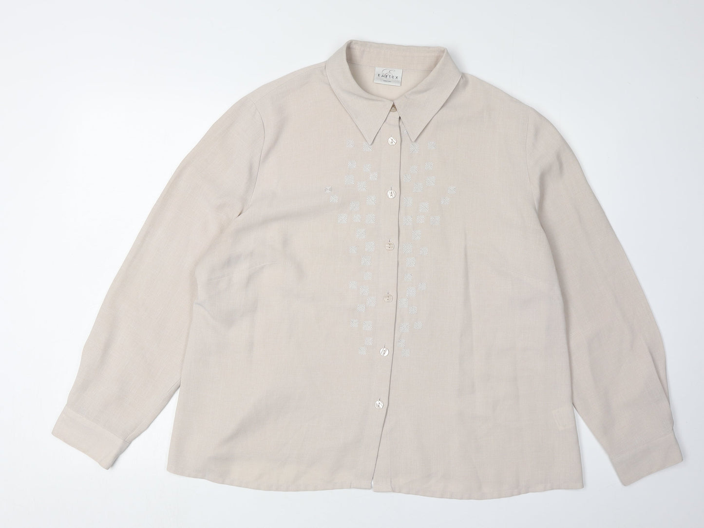 Womens UK Size 20 Eastex Beige  Button-Up