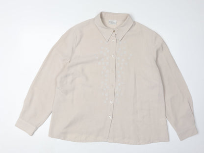 Womens UK Size 20 Eastex Beige  Button-Up