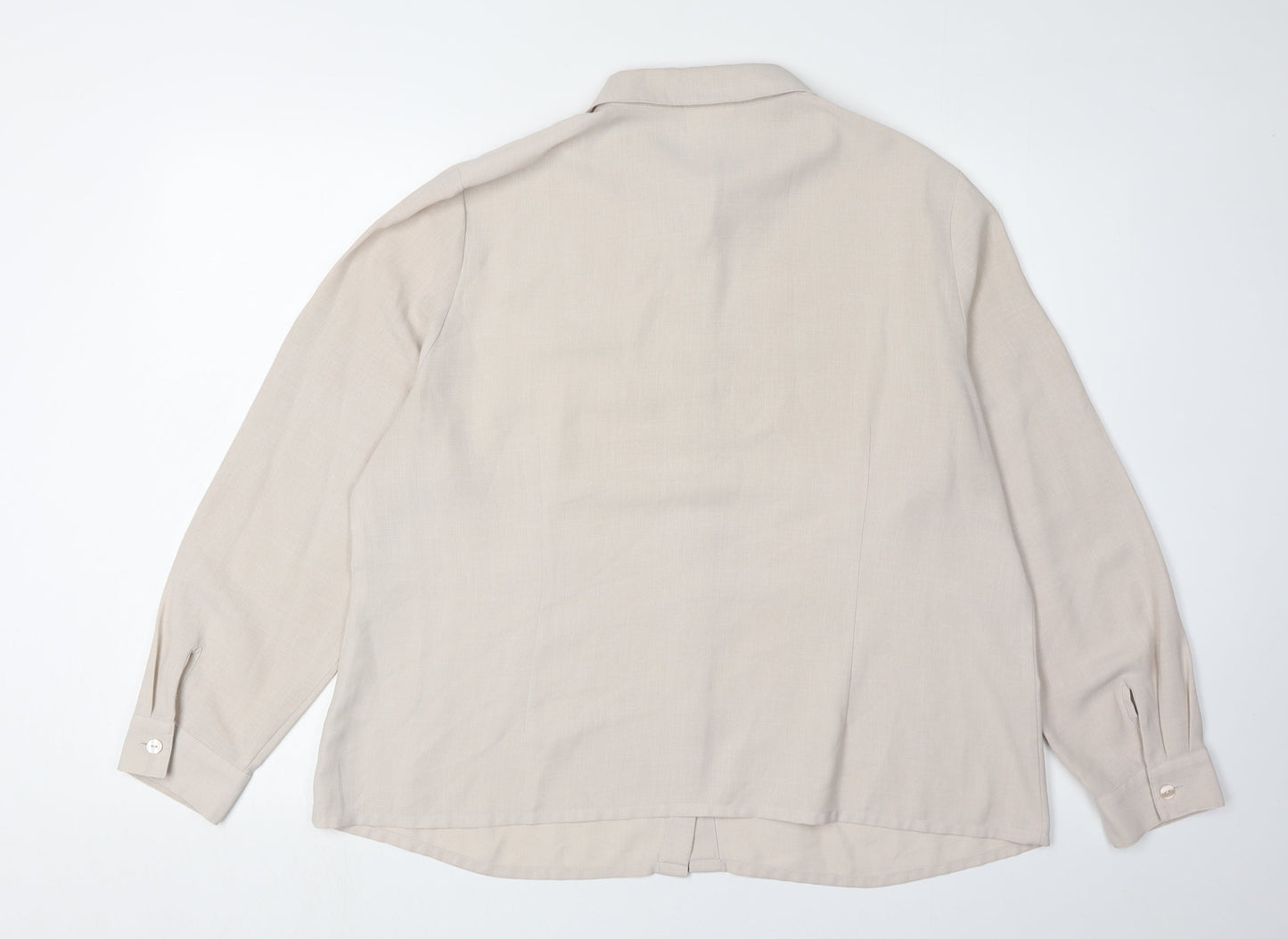 Womens UK Size 20 Eastex Beige  Button-Up