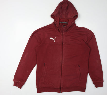 Mens UK Size M PUMA Red Full Zip Hoodie
