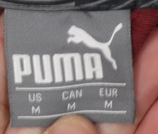 Mens UK Size M PUMA Red Full Zip Hoodie