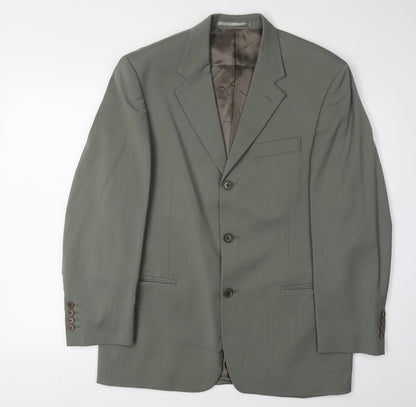 Mens UK Size 38 Pierre Cardin Regular Green Suit Jacket