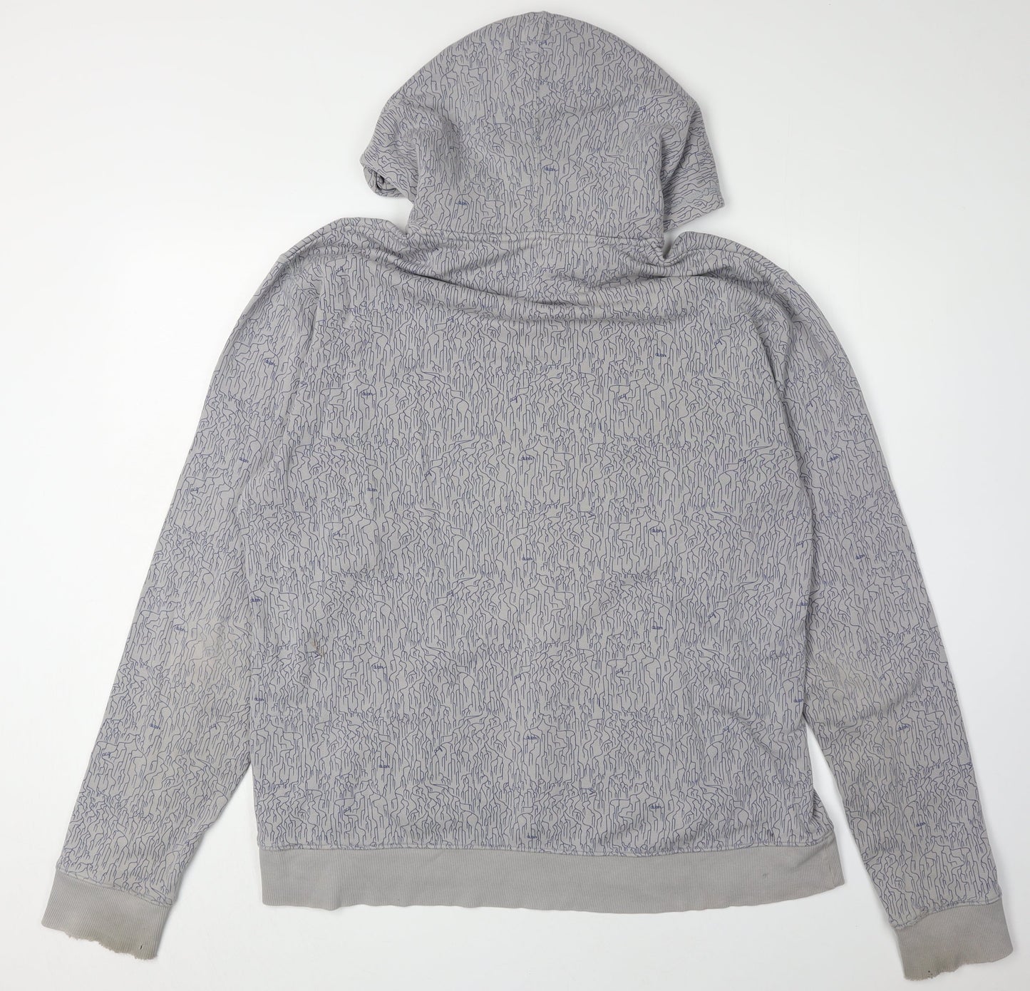 Mens UK Size L Nike Grey Pullover Hoodie