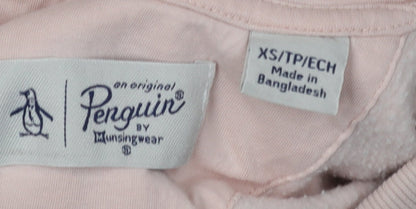 Penguin Unisex Pink XS Pullover Hoodie with Logo