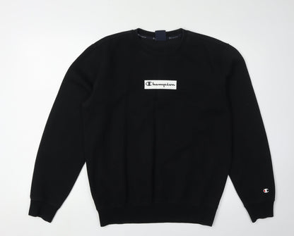 Mens UK Size S Champion Black Pullover Sweatshirt
