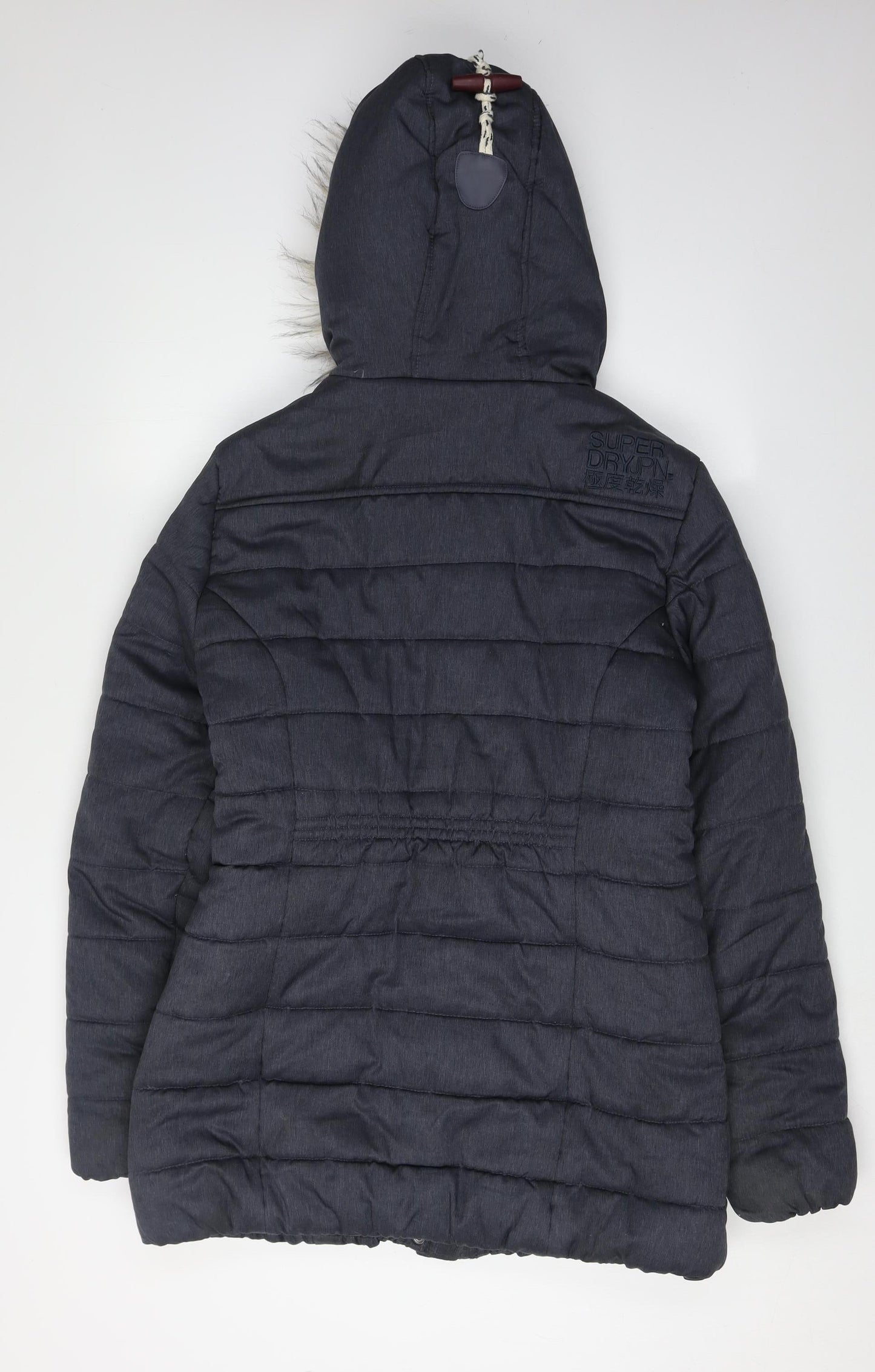 Womens UK Size M Superdry Black Puffer Jacket