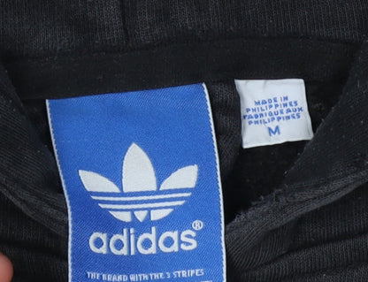 Adidas Men's Black Graphic Hoodie Medium