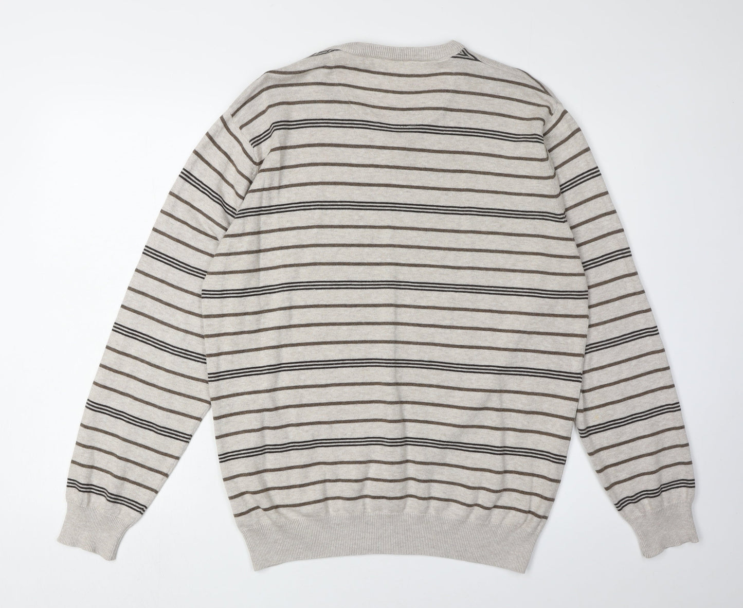 Thomas Nash Men's Beige Medium Henley Jumper