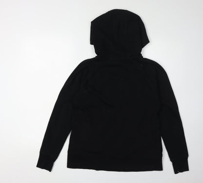 DKNY Women's Black Full Zip Hoodie - Medium, Casual Wear