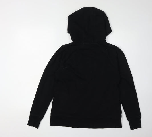 DKNY Women's Black Full Zip Hoodie - Medium, Casual Wear