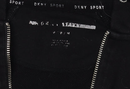 DKNY Women's Black Full Zip Hoodie - Medium, Casual Wear