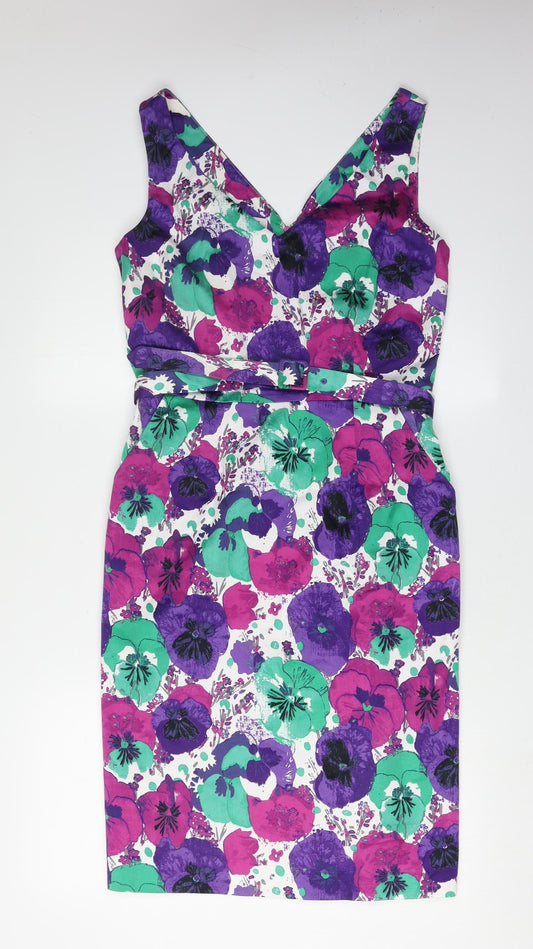 Laura Ashley Women's Multicoloured Floral Dress, Size 12, Formal