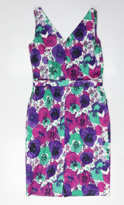 Laura Ashley Women's Multicoloured Floral Dress, Size 12, Formal