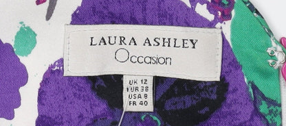 Laura Ashley Women's Multicoloured Floral Dress, Size 12, Formal