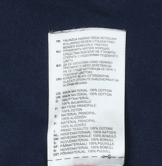 Adidas Men's Blue Crew Neck T-Shirt, Size S