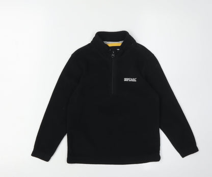 Regatta Boys' Black Fleece 1/2 Zip Sweatshirt 5-6 Years