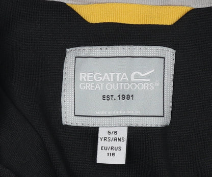 Regatta Boys' Black Fleece 1/2 Zip Sweatshirt 5-6 Years
