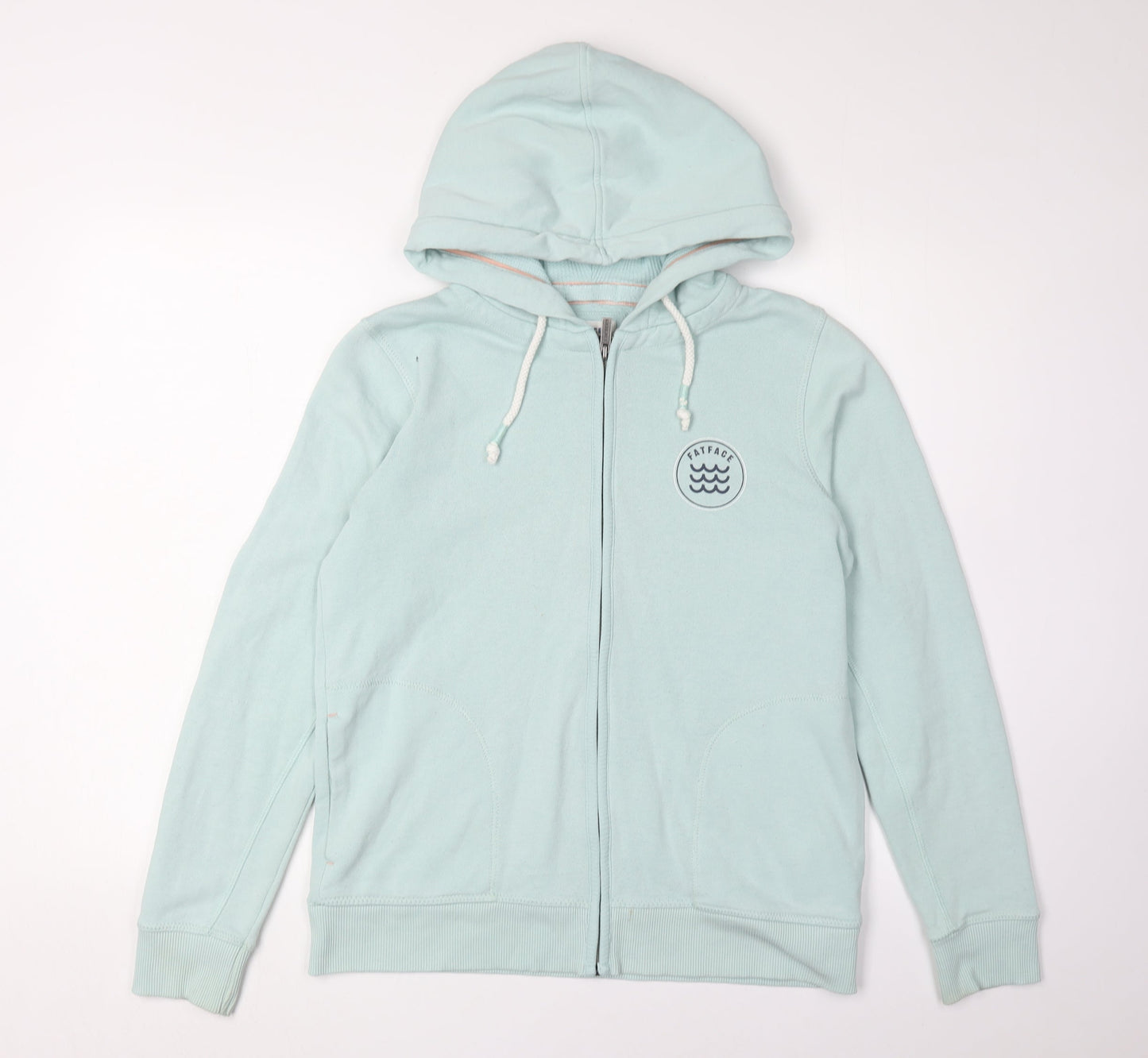 Womens UK Size S FatFace Blue Full Zip Hoodie
