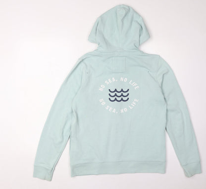 Womens UK Size S FatFace Blue Full Zip Hoodie