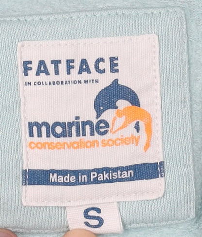 Womens UK Size S FatFace Blue Full Zip Hoodie
